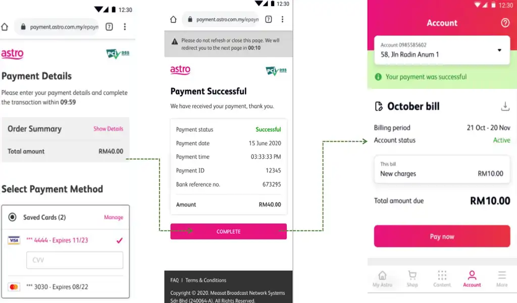 Kesan Tidak Bayar Bil Astro Caj & Kos Sambungan
