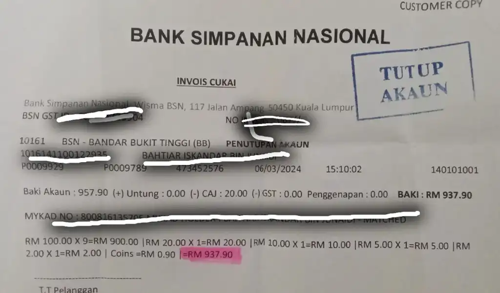 Syarat Pembekuan Akaun Bank Solusi & Tempoh Berlaku